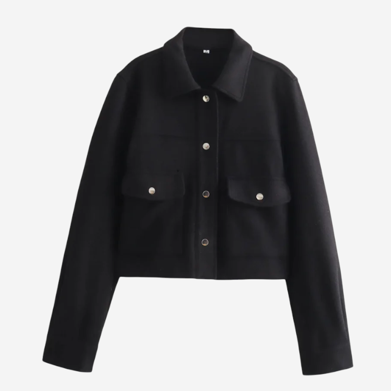 Women’s Cropped Button-Front Jacket