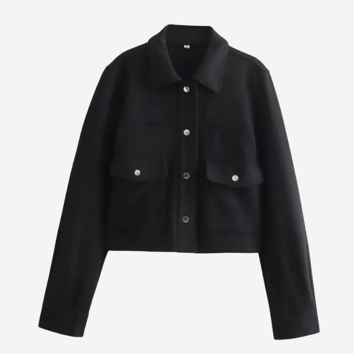 Women’s Cropped Button-Front Jacket