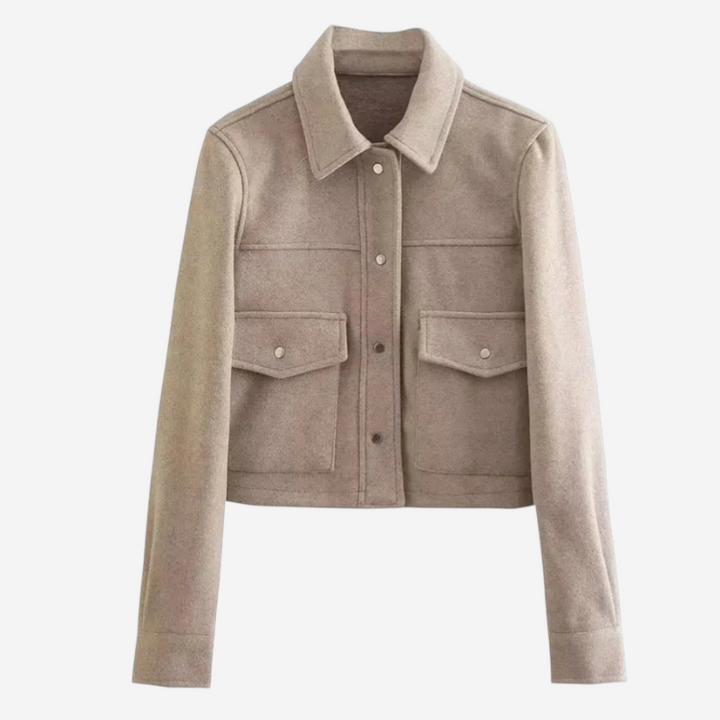 Women’s Cropped Button-Front Jacket