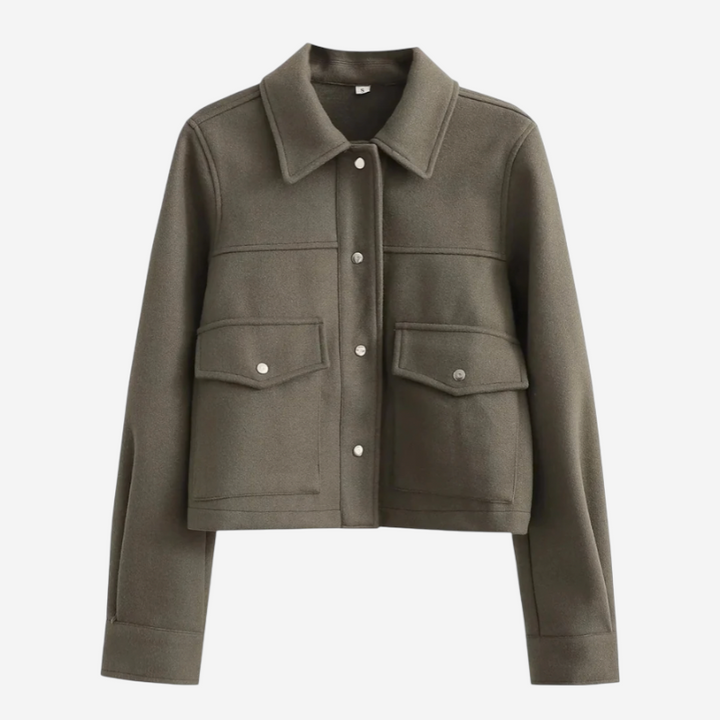 Women’s Cropped Button-Front Jacket