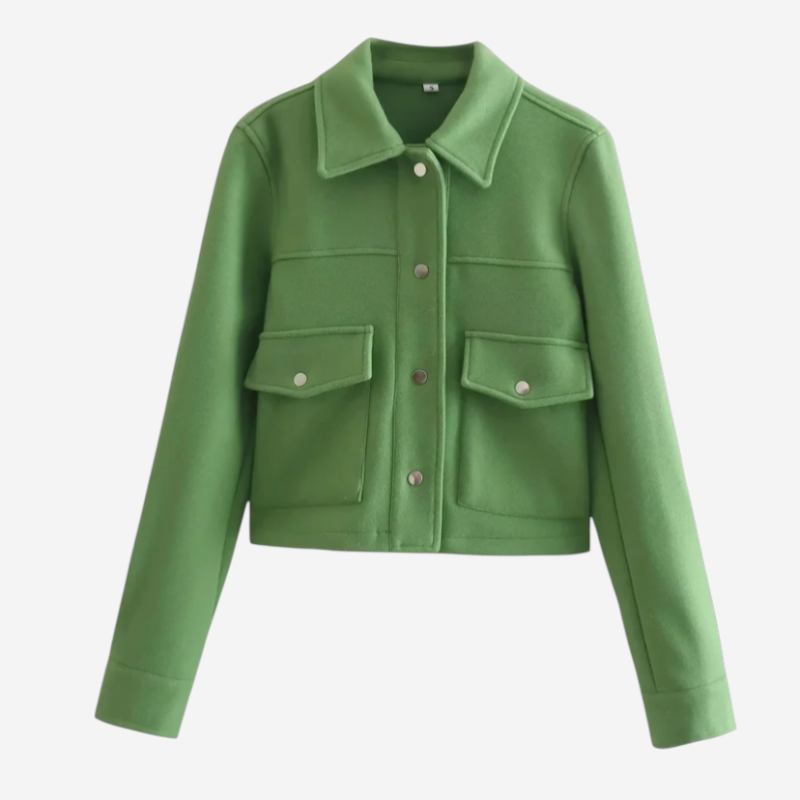 Women’s Cropped Button-Front Jacket