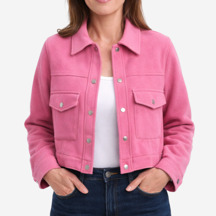 Women’s Cropped Button-Front Jacket