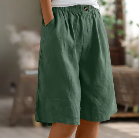 Wrenette | Women's Long Relaxed Fit Shorts with Pockets