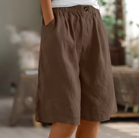 Wrenette | Women's Long Relaxed Fit Shorts with Pockets
