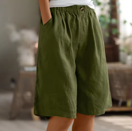 Wrenette | Women's Long Relaxed Fit Shorts with Pockets