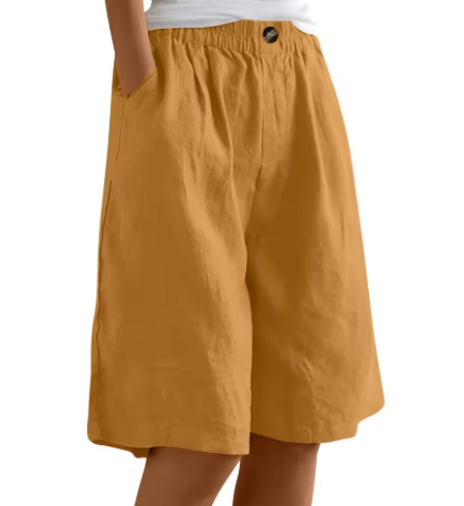 Wrenette | Women's Long Relaxed Fit Shorts with Pockets
