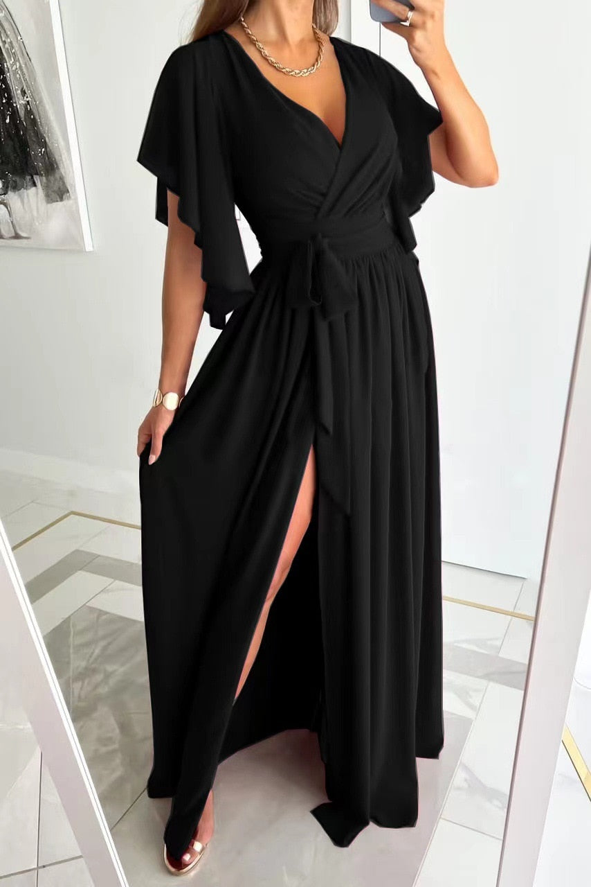 Maxi dress with split for women