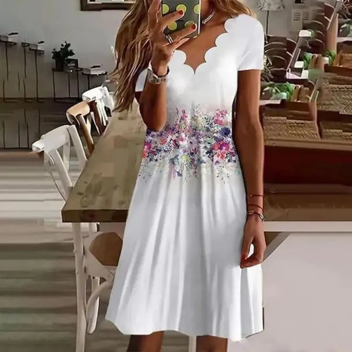 Comfy Floral Midi Dress for women