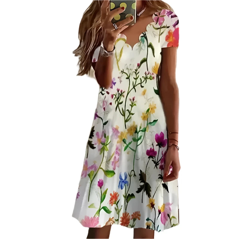 Comfy Floral Midi Dress for women