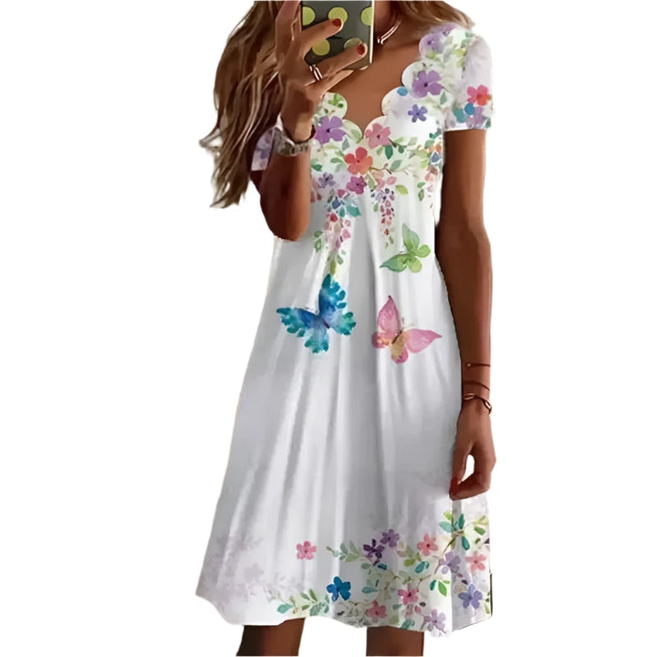 Comfy Floral Midi Dress for women