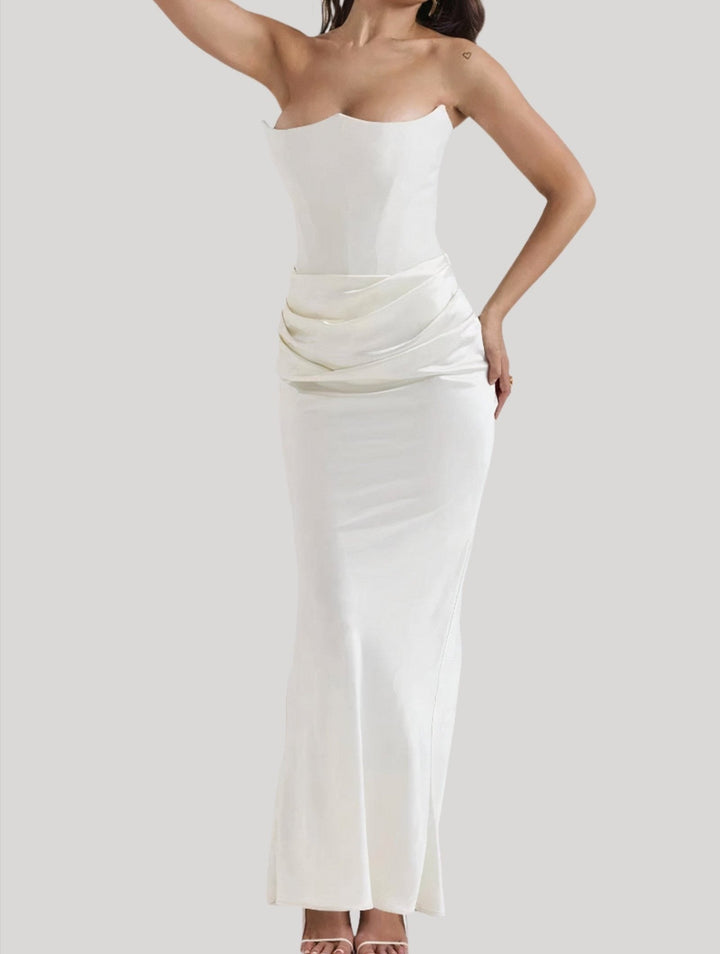 Women's Modern Style Strapless Maxi Dress