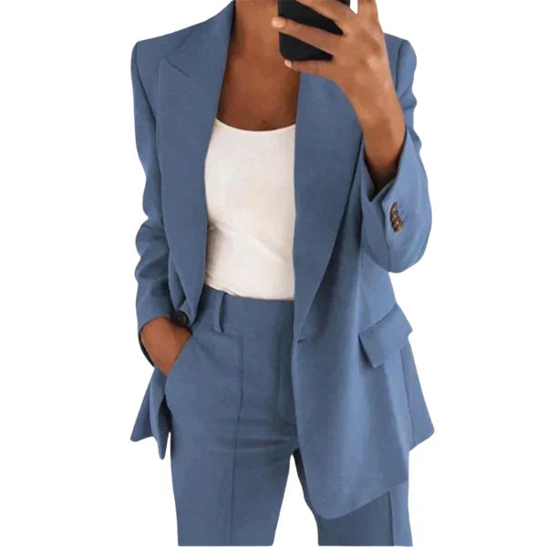 Blazer set with jacket and trousers for women