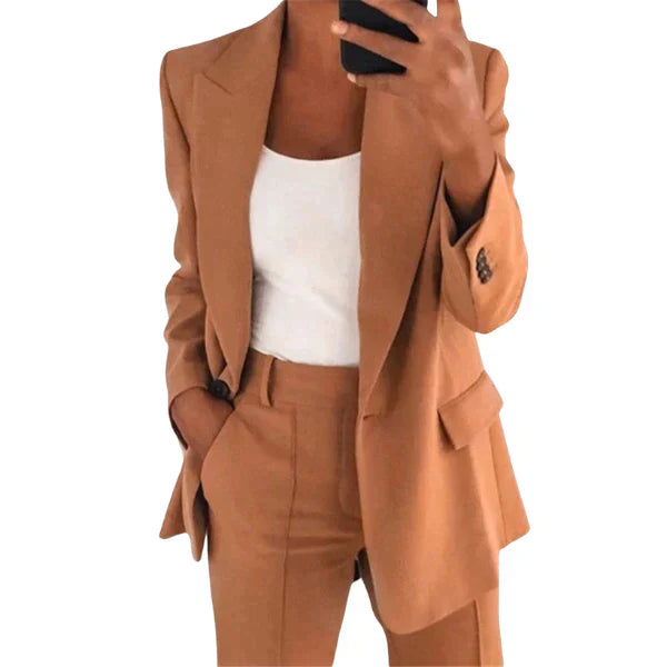 Blazer set with jacket and trousers for women