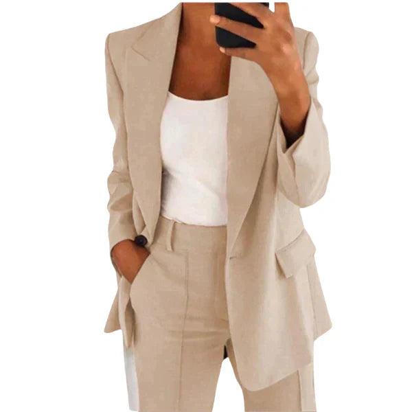 Blazer set with jacket and trousers for women