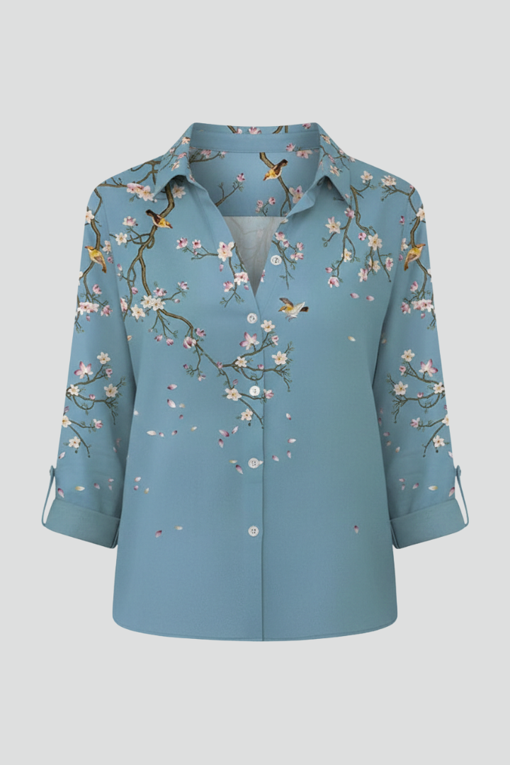 Corienne | Women's Printed Button Front Blouse