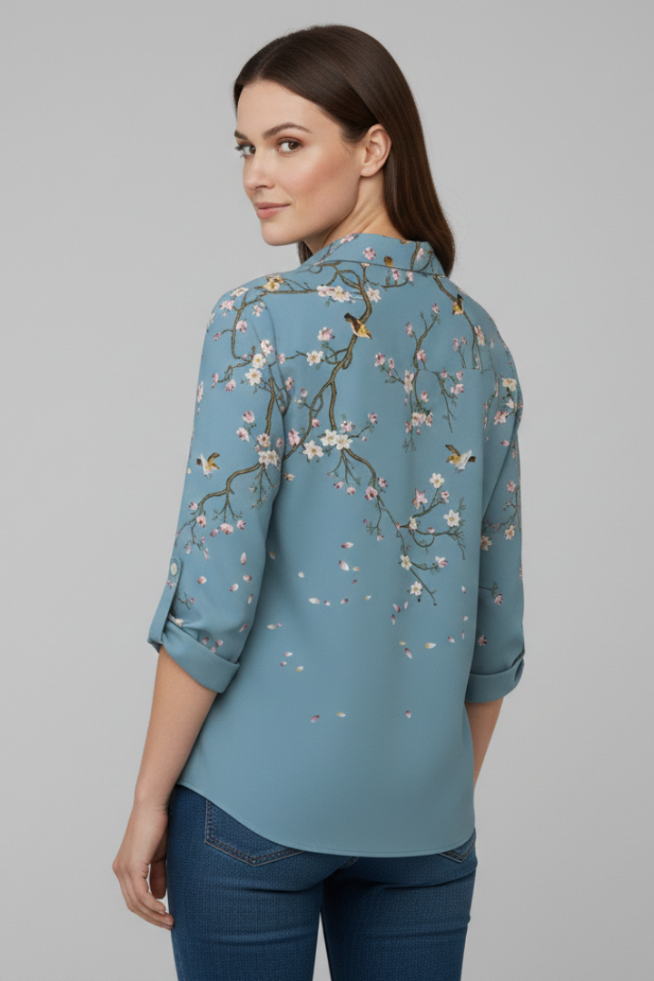 Corienne | Women's Printed Button Front Blouse