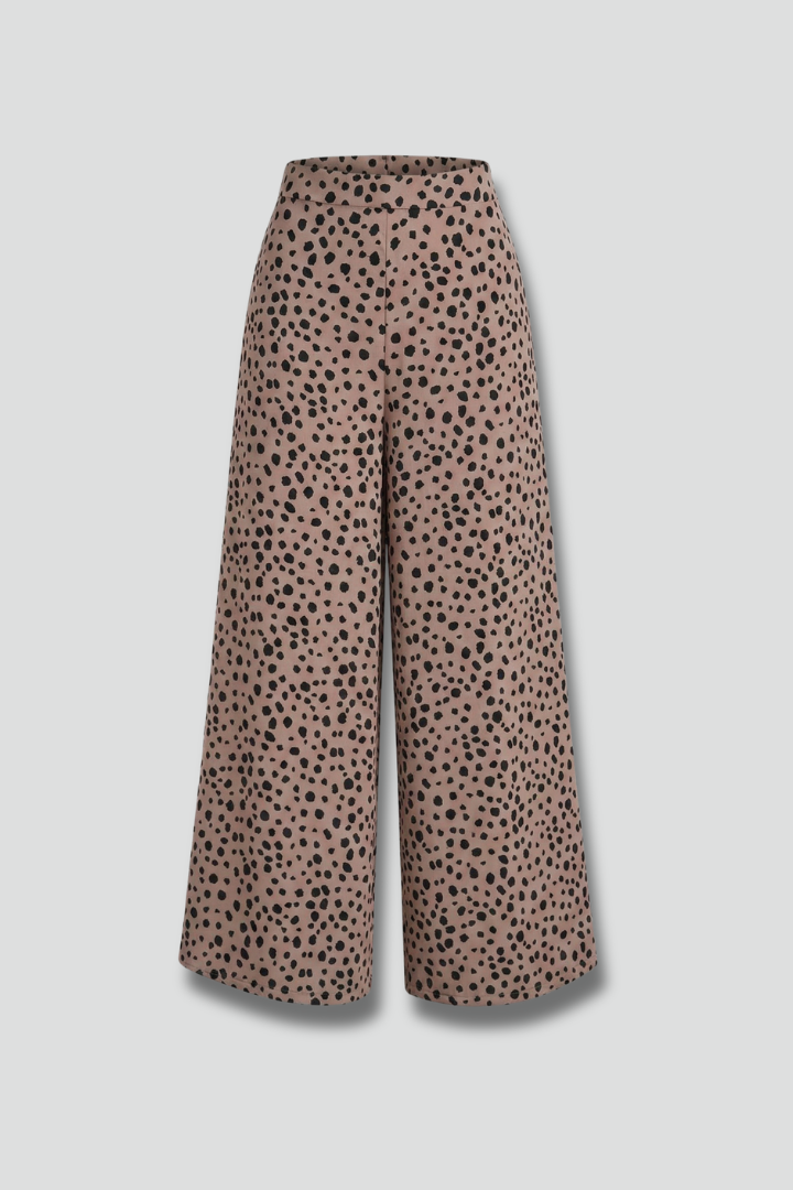 Verossa | Women's High Waist Polka Dot Palazzo Trousers