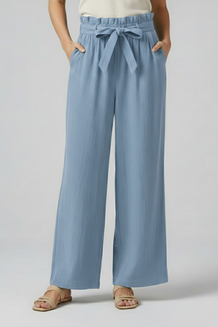 Wrenalie | Women's Elastic Waist Tie Belt Trousers