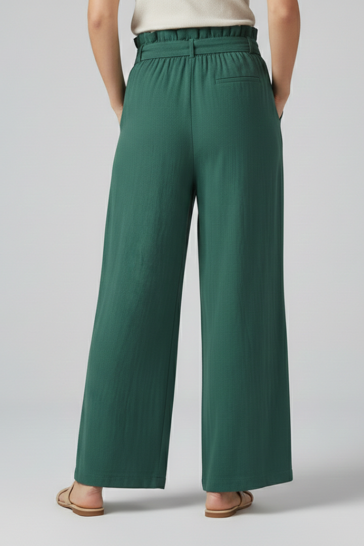 Wrenalie | Women's Elastic Waist Tie Belt Trousers