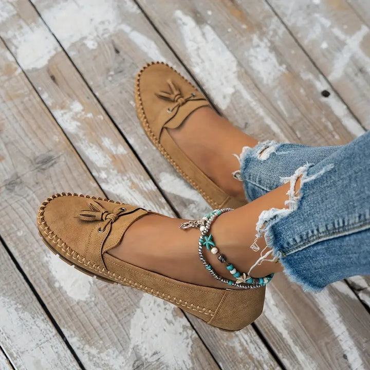 Comfortable soft slip-on moccasins for women | Lise -12