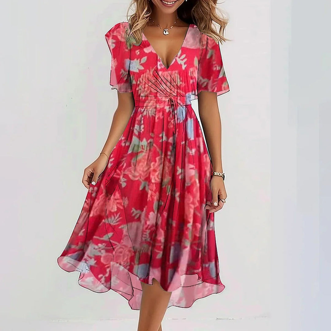 Flowy relaxed summer maxi dress for women | Grace -4