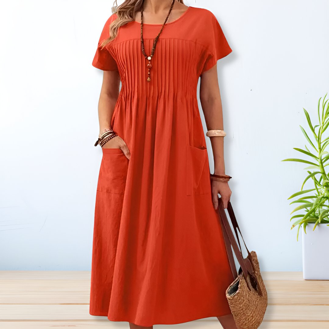 Wrensley | Women's Short Sleeve Relaxed Midi Dress