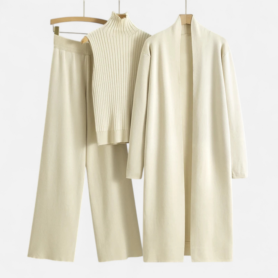 Women’s Knitted 3-Piece Cardigan Set