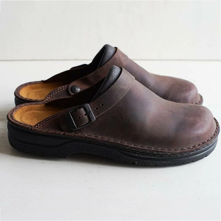 Rave | Orthopedic Buckle Strap Clog Mule Shoes For Men