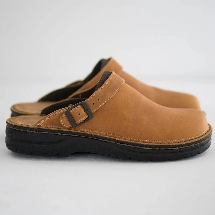 Rave | Orthopedic Buckle Strap Clog Mule Shoes For Men