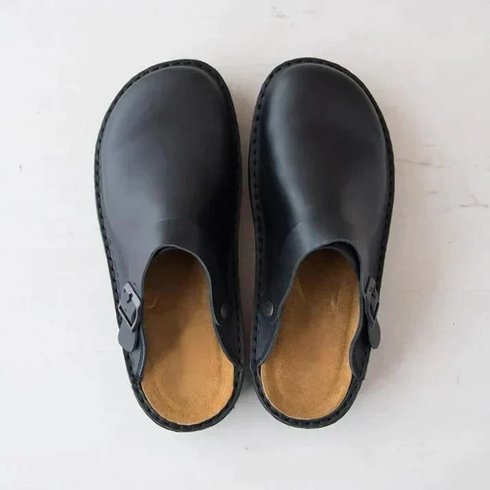 Rave | Orthopedic Buckle Strap Clog Mule Shoes For Men