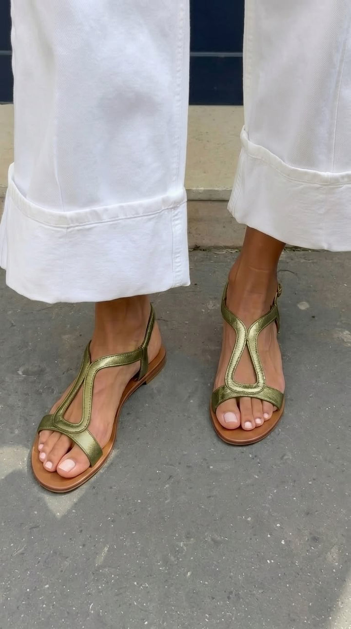Camille | Women's Interlaced Strap Flat Sandal