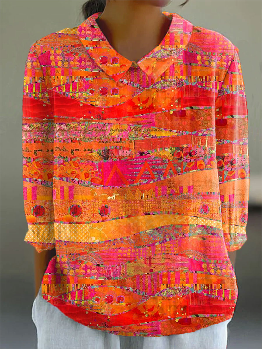 Nerissande | Women's Vintage Print Cotton Linen Set