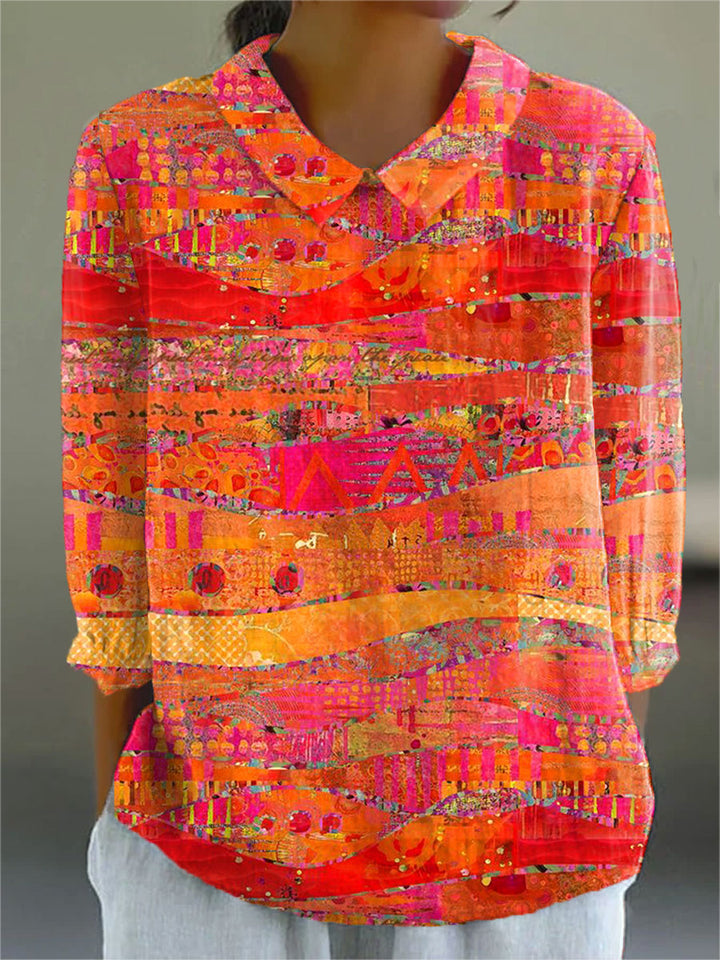 Nerissande | Women's Vintage Print Cotton Linen Set