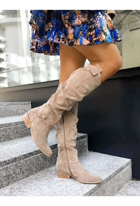 Matilda | Women's High Tube Zip Low Heel Boot