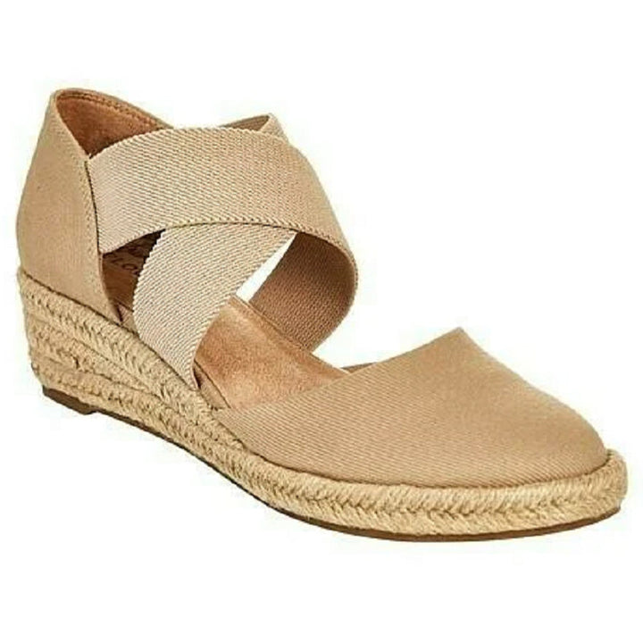Olive | Women's Orthopaedic Cross Strap Espadrille Flat