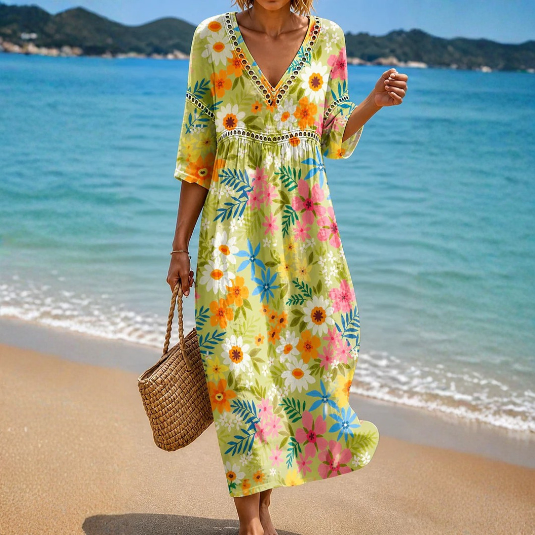 Odette | Women's Beautiful Floral Midi Dress