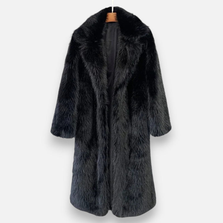 Women’s Elegant Long Faux Fur Overcoat