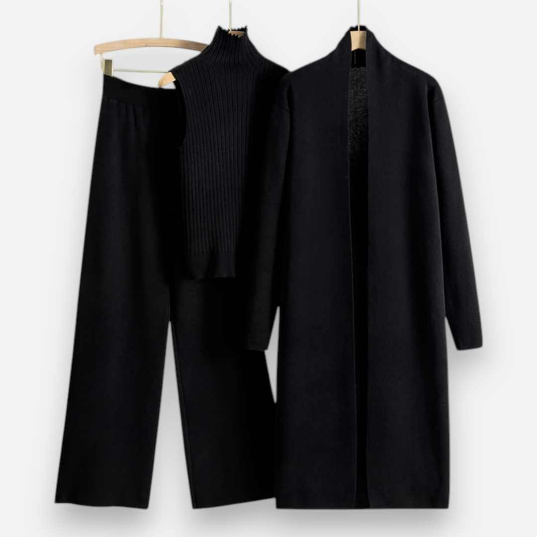 Women’s Knitted 3-Piece Cardigan Set