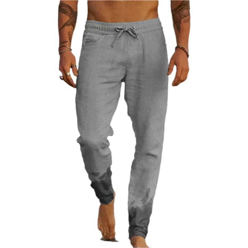 Casual linen trousers for men