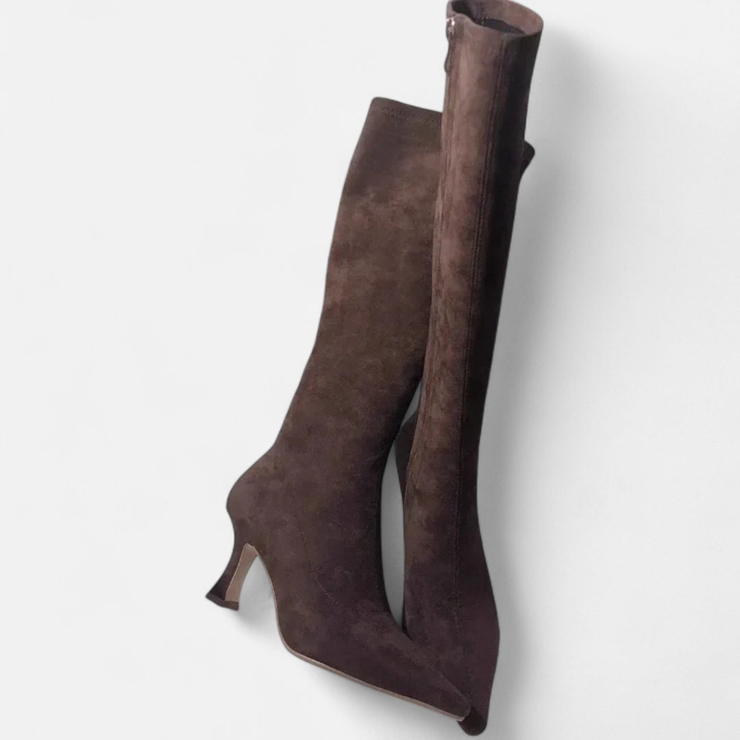 Women’s Suede High Heeled Boots