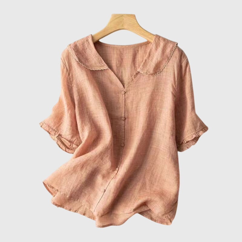 Nora | Women's Peter Pan Collar Button Down Blouse