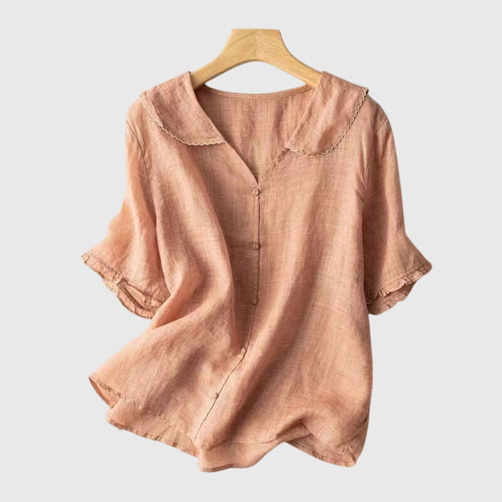 Nora | Women's Peter Pan Collar Button Down Blouse