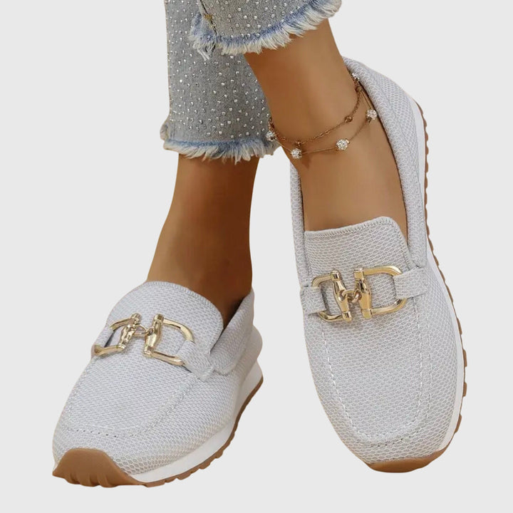 Susana | Women's Orthopedic Loafers with Gold Tone Buckle