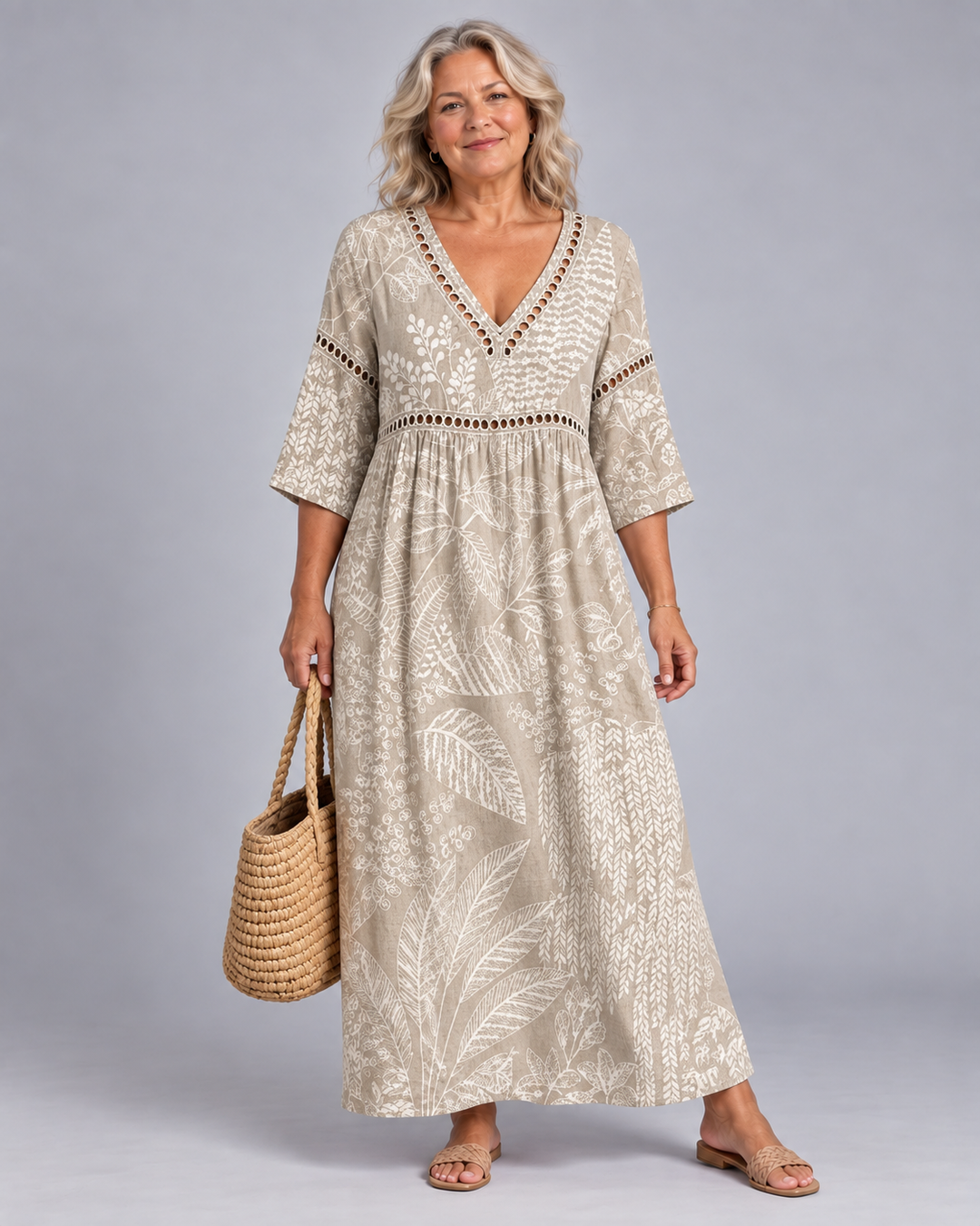 Zolandine | Women's Loose Fit Effortless Midi Dress