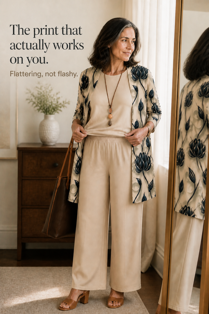 Sophie | Women's Knit Blend Wide Leg Trousers and Cardigan Set