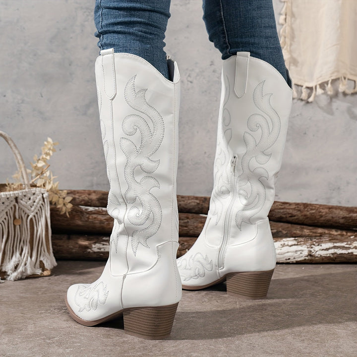 Marisela | Women's Embroidered Knee High Cowboy Boot