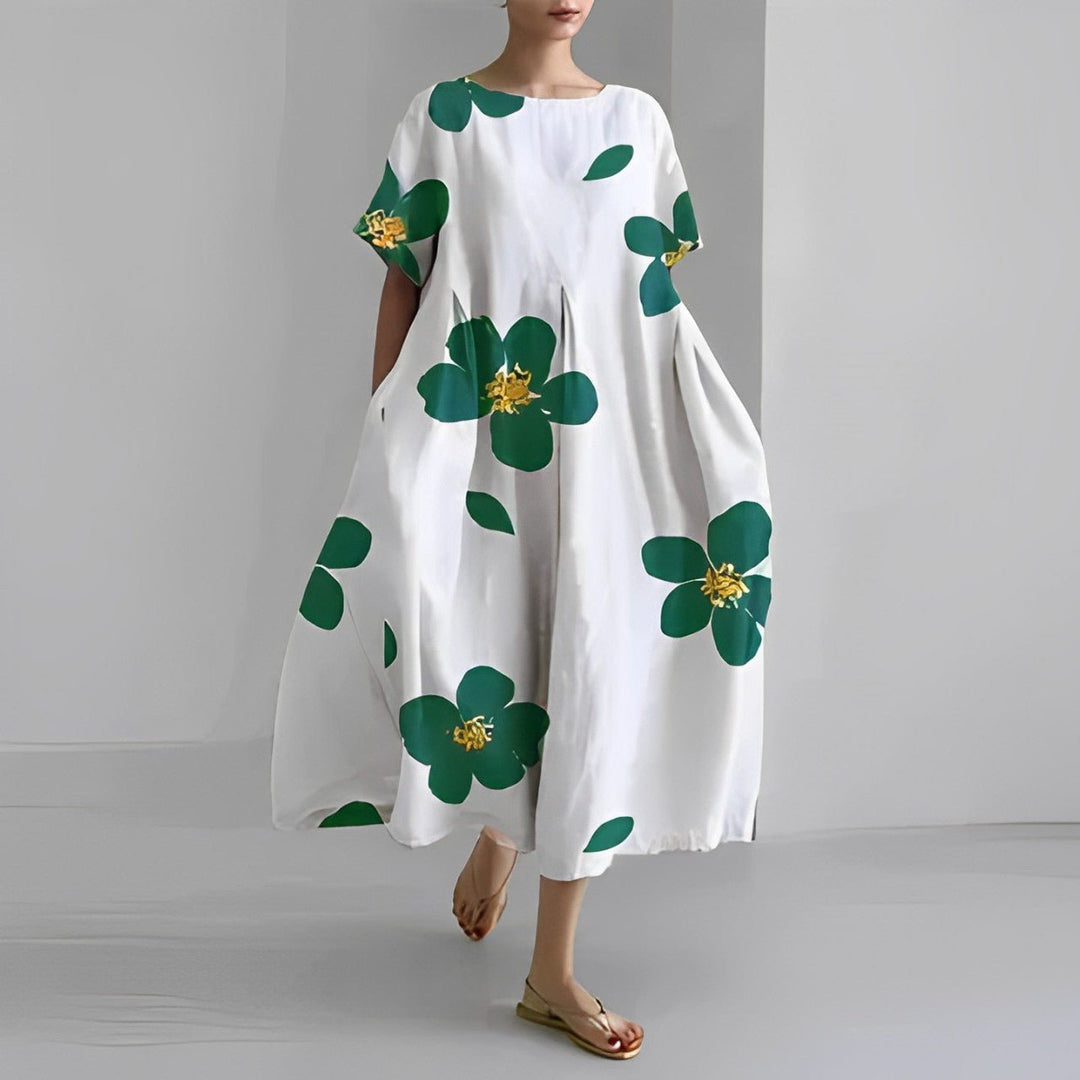 Bohemian floral print dress for women | Claire -3