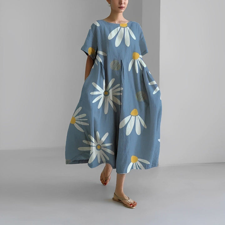 Bohemian floral print dress for women | Claire -11