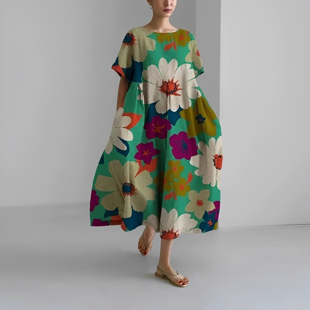 Bohemian floral print dress for women | Claire -7
