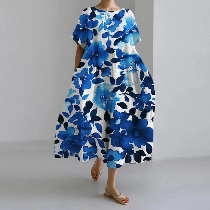 Bohemian floral print dress for women | Claire -12